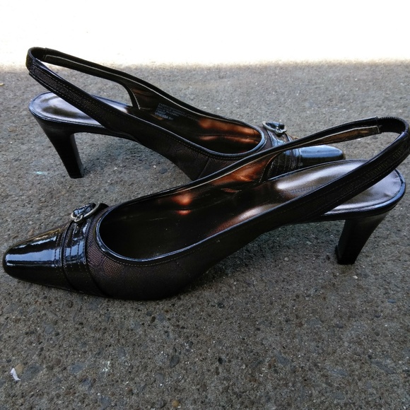Etienne Aigner Shoes - Etienne Aigner Slingback Pumps DarkBrown